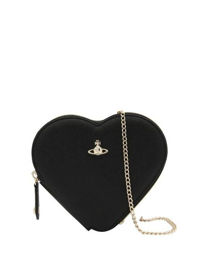 ORB Logo Heart Cross Bag Black - VIVIENNE WESTWOOD - BALAAN 2