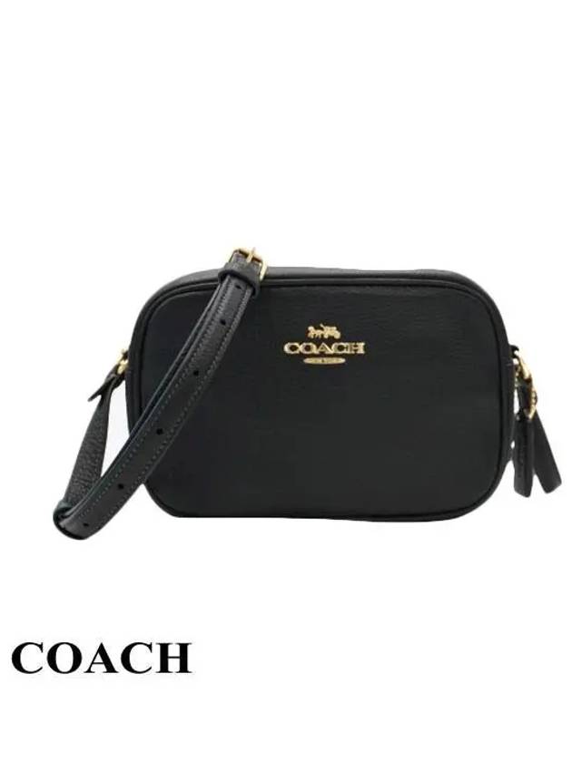 Jamie Camera Pebble Leather Cross Bag Black - COACH - BALAAN 3