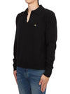 Football Polo Wool Knit Top Black - VIVIENNE WESTWOOD - BALAAN 5