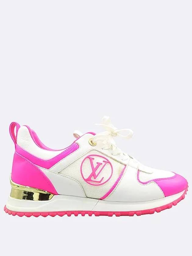 White Mesh Pink Leather Runaway Women s Sneakers Size 240 - LOUIS VUITTON - BALAAN 3