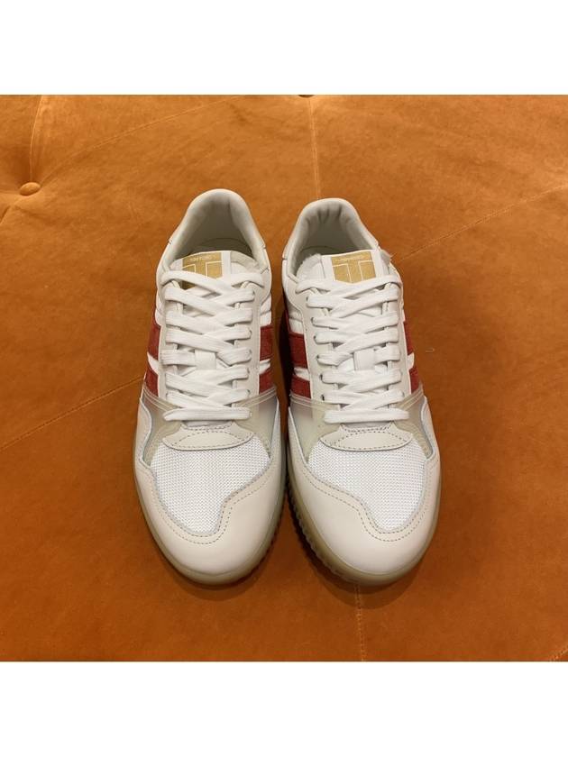 Men's Jackson Low Top Sneakers Red White - TOM FORD - BALAAN 3