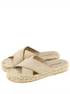 Bookish Logo Strap Slippers Beige - OFF WHITE - BALAAN.