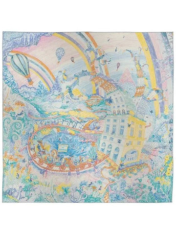 90 Les Folies Du Faubourg Silk Scarf - HERMES - BALAAN 1