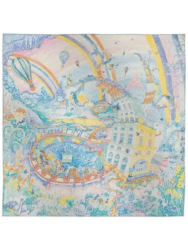 90 Les Folies Du Faubourg Silk Scarf - HERMES - BALAAN 1