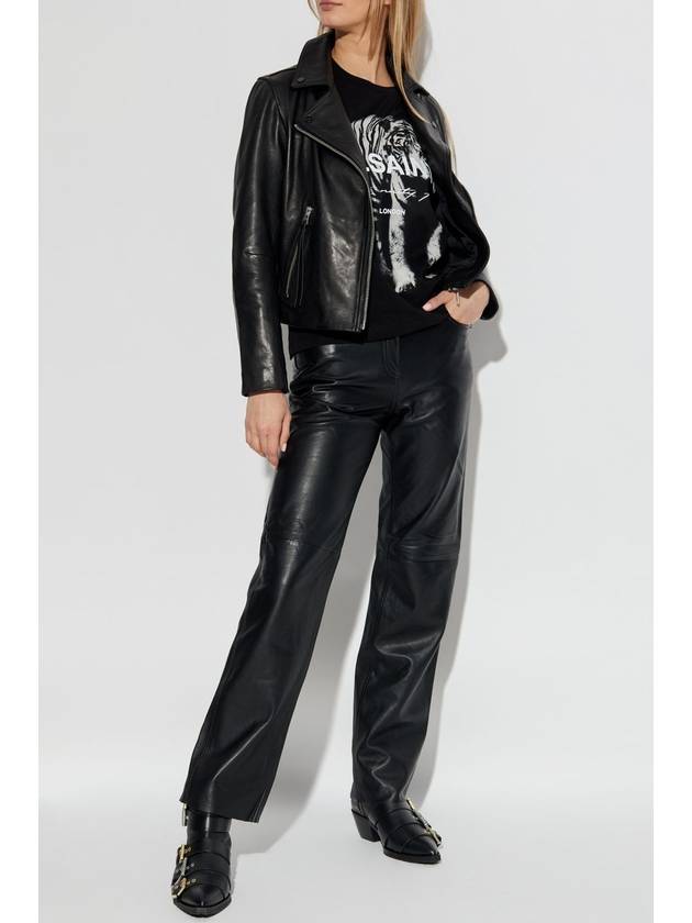 AllSaints Leather Jacket Dalby, Women's, Black - ALLSAINTS - BALAAN 2