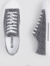 Men's Monogram Cotton Low Top Sneakers Black - BURBERRY - BALAAN 2