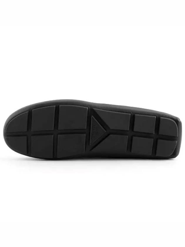 Triangle Logo Leather Driving Shoes Black - PRADA - BALAAN 8