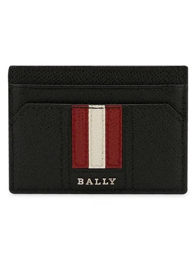 Tar Embossed Leather Card Wallet Black - BALLY - BALAAN 2