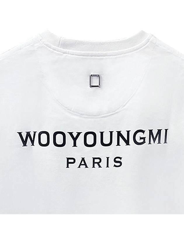 Cotton Back Logo Short Sleeve T-Shirt White - WOOYOUNGMI - BALAAN 6