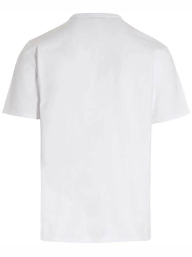 Tricolor Fox Patch Classic Pocket Short Sleeve T-Shirt White - MAISON KITSUNE - BALAAN 4