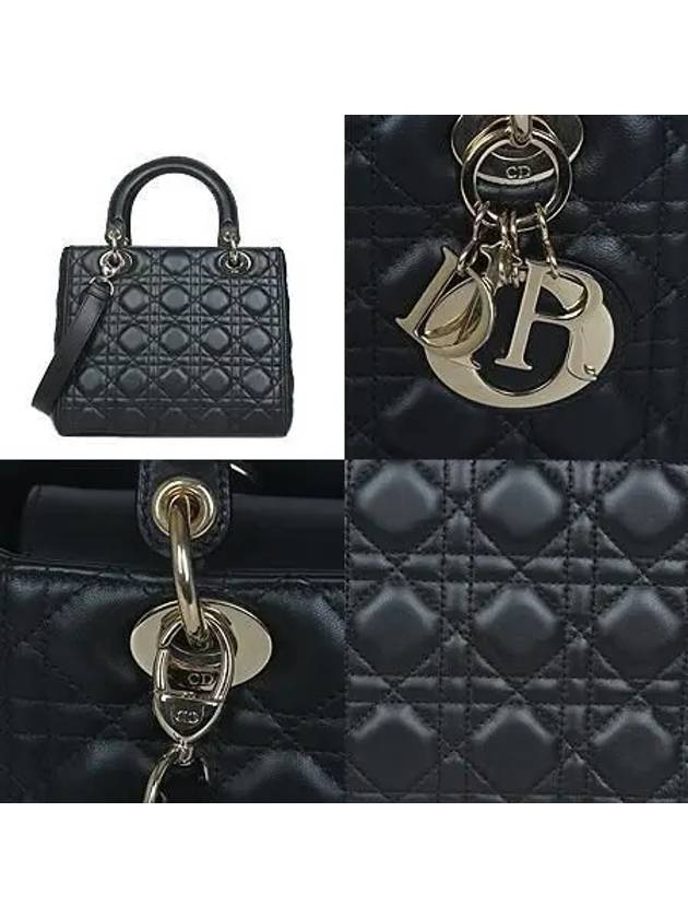 M0565ONGE M900 Gold Plated Black Lambskin Lady Medium 2WAY 2 - DIOR - BALAAN 4