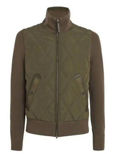 Front Down Padded Zip Up Jacket Green - TOM FORD - BALAAN 2