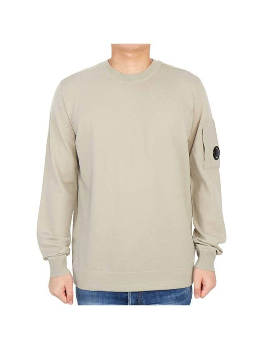 Men's Lens Wool Regular Fit Knit Top Grey - CP COMPANY - BALAAN 1