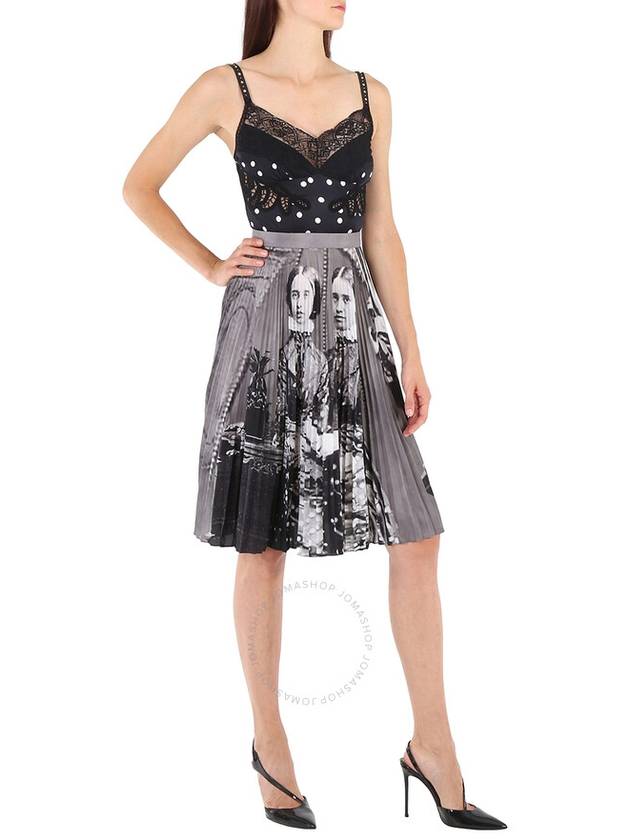 Burberry Polka Dot And Victorian Portrait Print Dress, Brand Size 6 (US Size 4) - BURBERRY - BALAAN 2