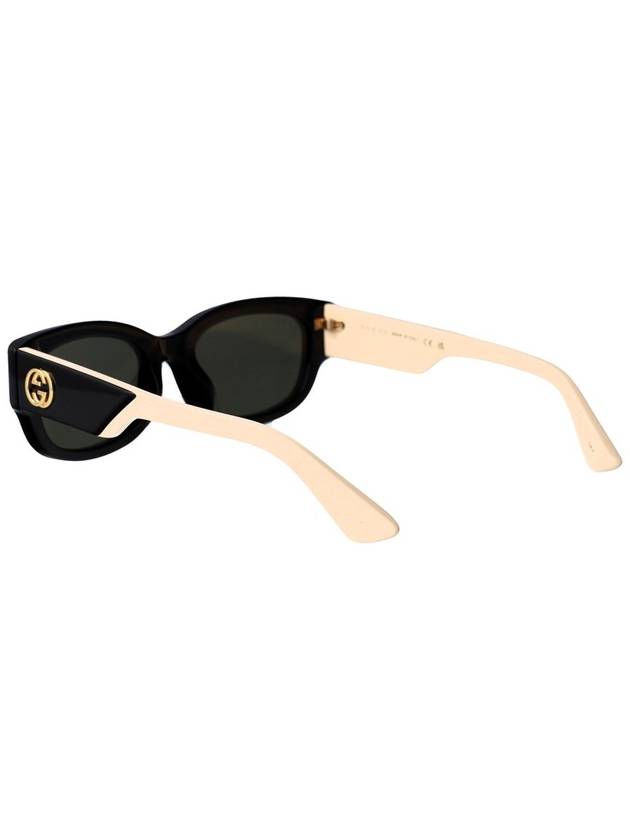 Eyewear Shiny Side Logo Sunglasses Black Grey - GUCCI - BALAAN 4