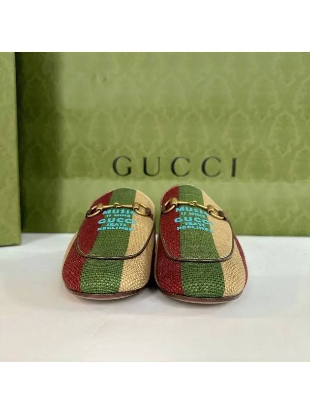 Striped Canvas Bloafers - GUCCI - BALAAN 3