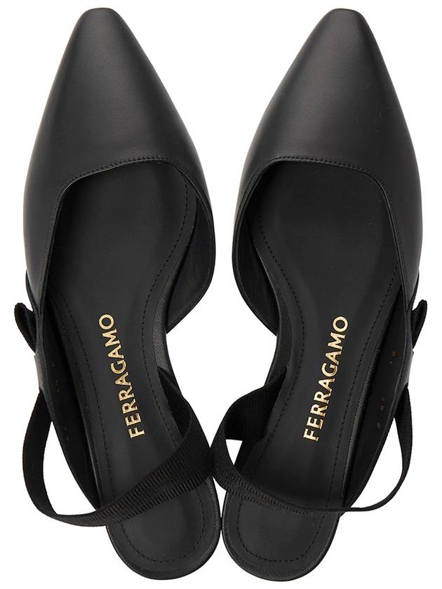 Ferragamo VANIA NERO 0763420 Women s Flat Shoes Slingback Foot C - SALVATORE FERRAGAMO - BALAAN 2