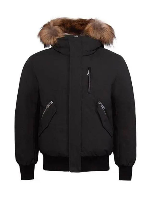 Dixon Nordic Tech Down Natural Fur Bomber Jacket Black - MACKAGE - 1