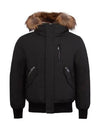 Dixon Nordic Tech Down Natural Fur Bomber Jacket Black - MACKAGE - BALAAN 1