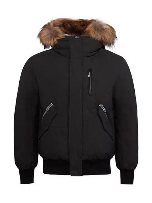 Dixon Nordic Tech Down Natural Fur Bomber Jacket Black - MACKAGE - BALAAN 1