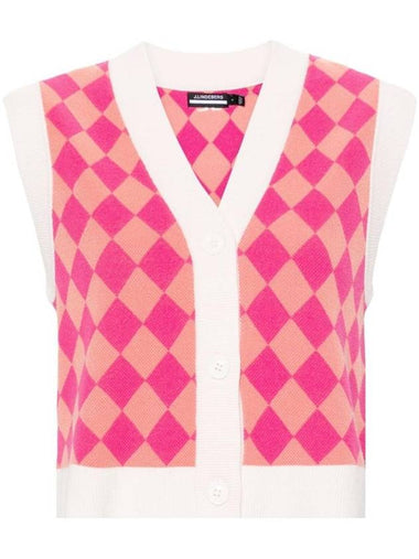 Petra Jacquard Vest Pink - J.LINDEBERG - BALAAN 1