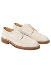 Perforated-Embellished Lace-Up Derby Beige - BRUNELLO CUCINELLI - BALAAN 2