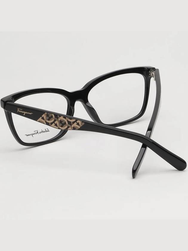 Ferragamo glasses frame SF2904 001 fashion black horn rim logo pattern men women - SALVATORE FERRAGAMO - BALAAN 4