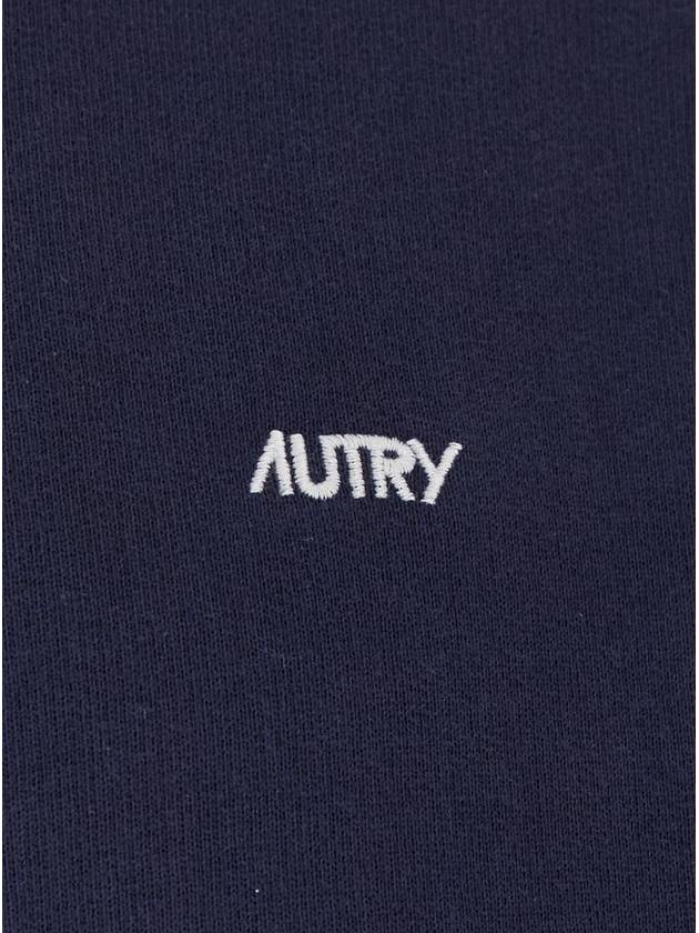 Blue Crewneck Sweater With Logo Embroidered On The Front In Cotton Man - AUTRY - BALAAN 3