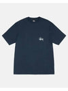 Basic short sleeve t shirt navy - STUSSY - BALAAN 3