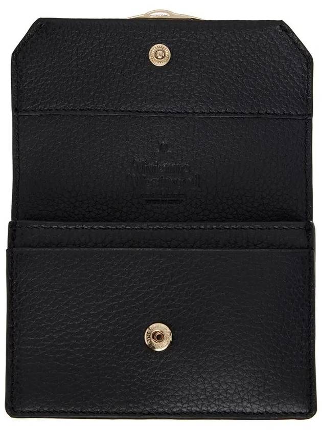 Logo Vegan Leather Credit Half Wallet Gold Black - VIVIENNE WESTWOOD - BALAAN 5