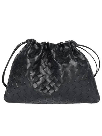 Intrecciato Medium Calfskin Bucket Bag Black - BOTTEGA VENETA - BALAAN 2