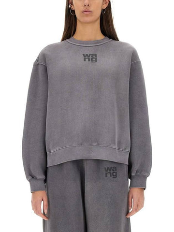 T By Alexander Wang Sweatshirt With Logo - ALEXANDER WANG - BALAAN 1