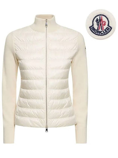 Padded Zip-Up Cardigan White - MONCLER - BALAAN 2