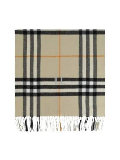 Wide Check Cashmere Scarf Beige - BURBERRY - BALAAN 2