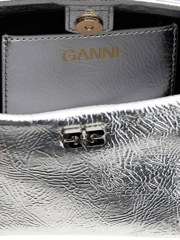 Bou Mini Tote Bag Silver - GANNI - BALAAN 7