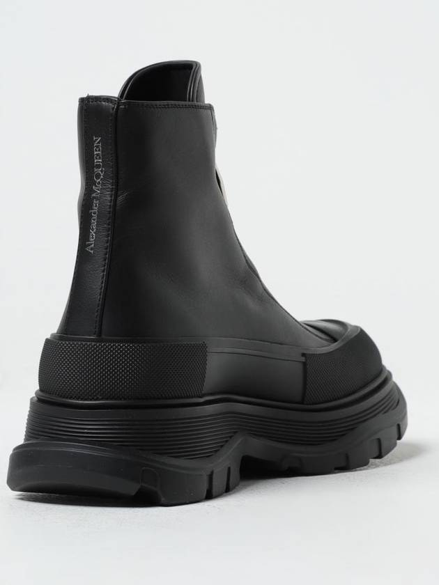 Alexander McQueen Zip Tread Slick leather ankle boots - ALEXANDER MCQUEEN - BALAAN 3