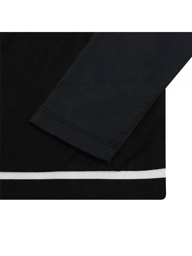 piping color matching Hidden My cold long-sleeved T-shirt 9333LZSPBLACK - BLACK&WHITE - BALAAN 4