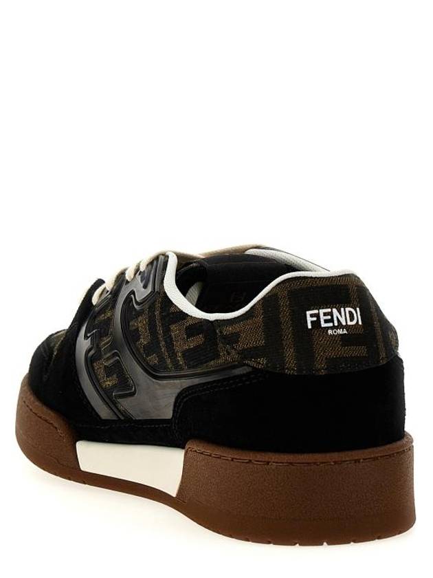 Match Canvas Low-Top With Black Suede - FENDI - BALAAN 4