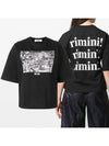 Rimini Print Short Sleeve T-Shirt Black - MSGM - BALAAN 2