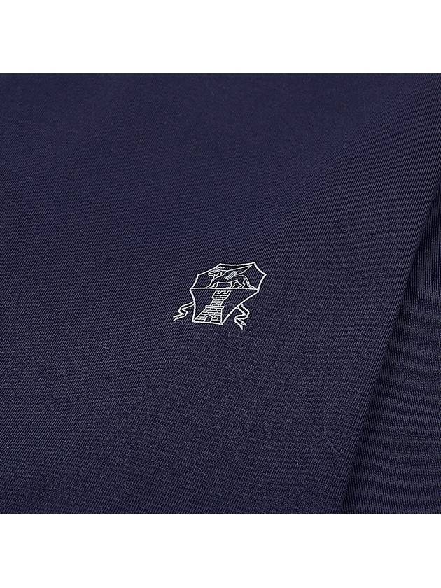 Logo Short Sleeve T-shirt Blue - BRUNELLO CUCINELLI - BALAAN 5