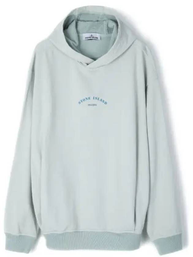 Marina Cotton Hoodie Sky Blue - STONE ISLAND - BALAAN 2