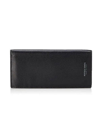 Leather Long Wallet Black - BOTTEGA VENETA - BALAAN 1