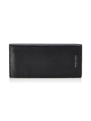 Leather Long Wallet Black - BOTTEGA VENETA - BALAAN 1