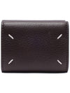Trifold Stitched Leather Half Wallet Brown - MAISON MARGIELA - BALAAN 5