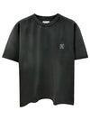 Logo Cotton Short Sleeve T-Shirt Dark Grey - WOOYOUNGMI - BALAAN 2