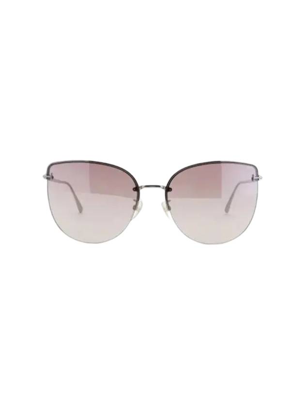 Cat Eye Half Rim Sunglasses Brown - TOM FORD - BALAAN 1