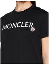 Embroidered Logo Cotton Short Sleeve T-Shirt Black - MONCLER - BALAAN 6