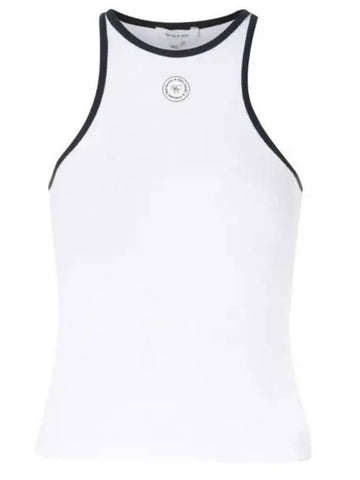 SRHWC Ribbed Tank WhiteBlack TO033S405SW - SPORTY & RICH - BALAAN 1