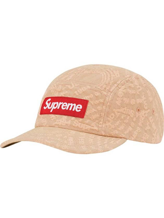 circle jacquard denim camp cap brown CIRCLES JACQUARD DENIM CAMP CAP - SUPREME - BALAAN 1