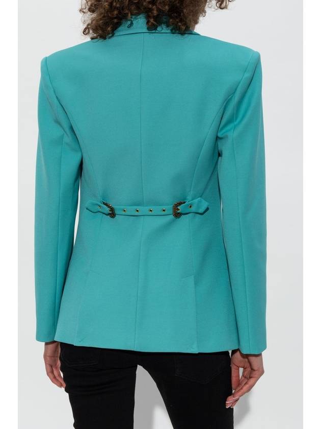 Versace Jeans Couture Blazer With Closed Lapels, Women's, Blue - VERSACE - BALAAN 4